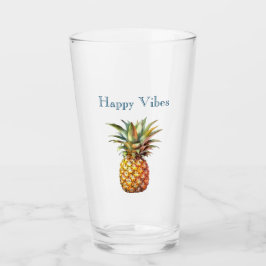 Happy Tropical Pineaple Glas