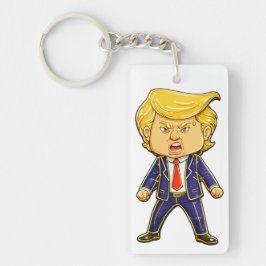 Happy Trump Lapel Pin Chibi Cartoon Funny Meme Pop Schlüsselanhänger
