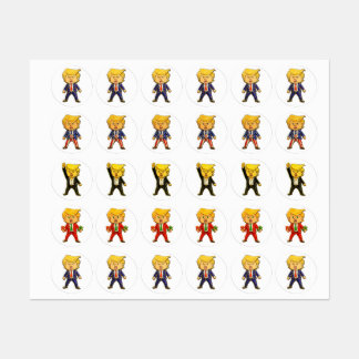 Happy Trump Lapel Pin Funny Trump Meme Cartoon Art Etiketten