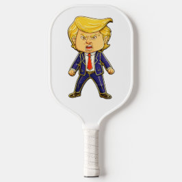 Happy Trump Lapel Pin Meme Angry Trump Pop Art Pickleball Schläger