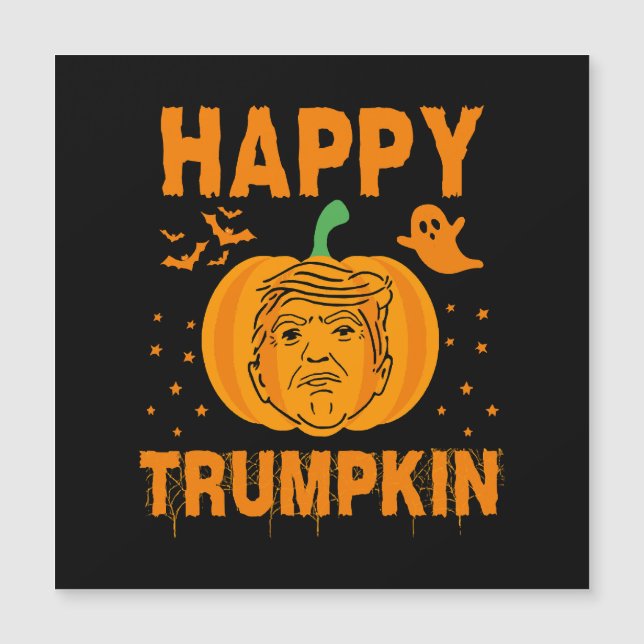 Happy Trumpkin macht Halloween wieder groß Magnetkarte (Vorderseite)