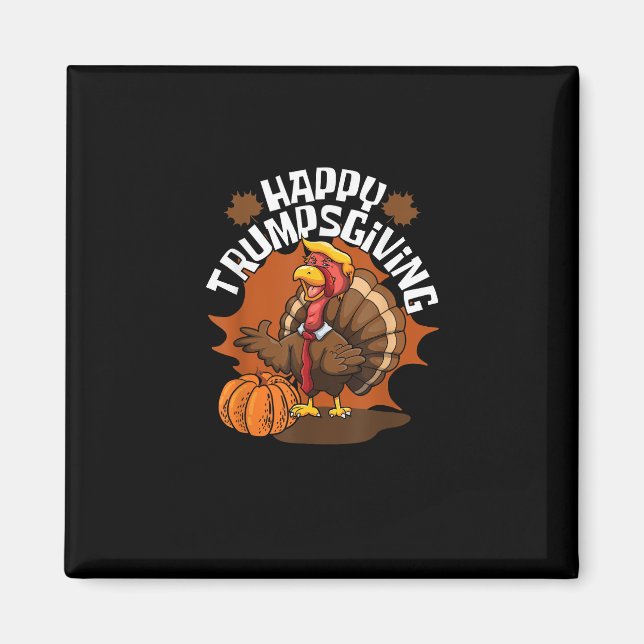 Happy Trumpsgiving Funny Erntedank Trumpkin Usa Magnet (Vorne)