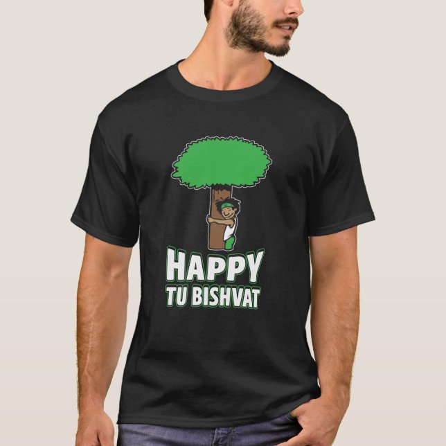 Happy Tu Bishvat Baum Ökologisch jüdischen Urlaub T-Shirt (Vorderseite)