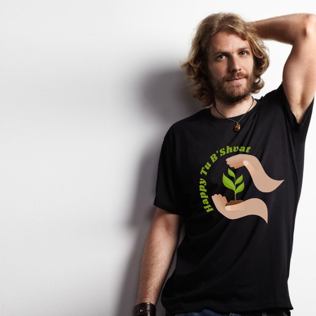 Happy Tu B'shvat / Bishvat Green Pflanze T-Shirt (Von Creator hochgeladen)