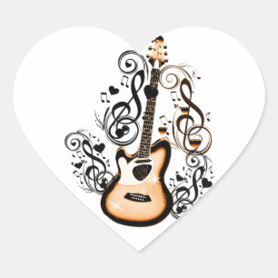 Happy Tunes_ Herz-Aufkleber