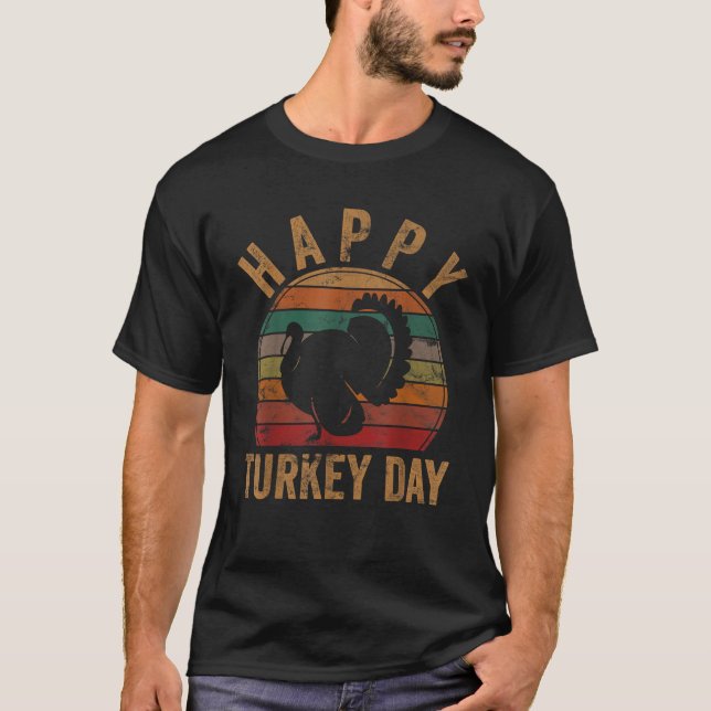Happy Turkey Day Erntedank Gifts Pilgrim Costum T-Shirt (Vorderseite)