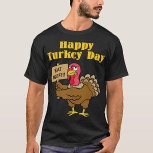 Happy Turkey Day Erntedank Knochenhundebesitzer T-Shirt