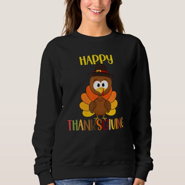 Happy Turkey Day Erntedank Matching Family Cos Sweatshirt (Vorderseite)