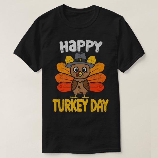 Happy Turkey Day Funny Erntedank 2022 Herbstwoche T-Shirt (Design vorne)