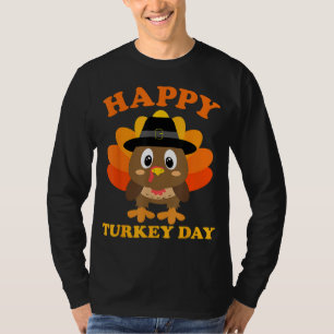 Happy Turkey Day Niedlich Little Pilgrim Geschenk  T-Shirt