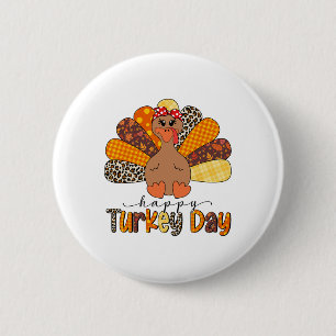 Happy Turkey Day Niedlich Türkei Erntedank Shirts Button
