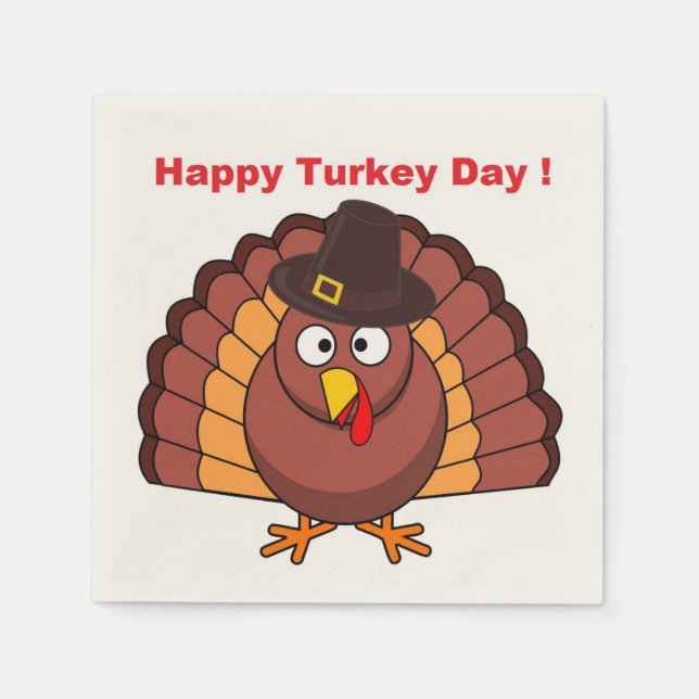 HAPPY TURKEY DAY SERVIETTE (Vorderseite)