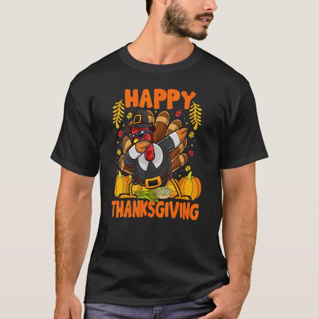 Happy Turkey Day Shirt Cute Little Pilgrim Gift Th (Vorderseite)