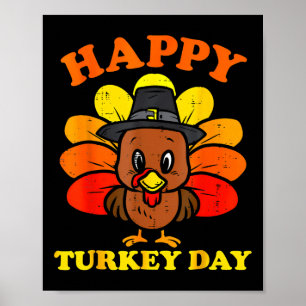 Happy Turkey Day Shirt Niedlich Little Pilgrim Tha Poster