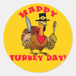 Happy Turkey Day T Shirts, Hoodies, Sweets Runder Aufkleber