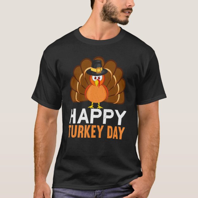 Happy Turkey Day Thanks Giving  Thanksgiving T-Shirt (Vorderseite)