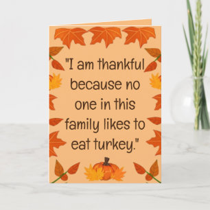 Happy Turkey Day (Version 3) Holiday Card Feiertagskarte