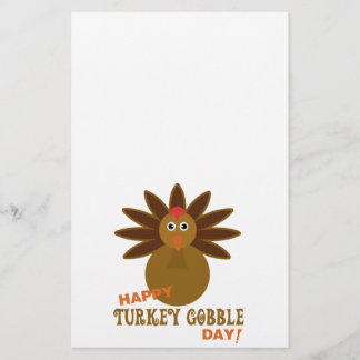 Happy Turkey Gobble Day Erntedank Briefpapier