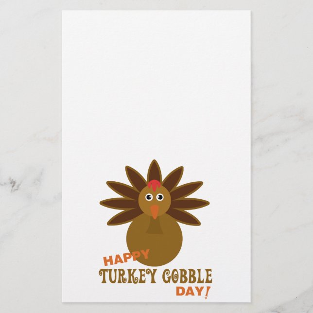 Happy Turkey Gobble Day Erntedank Briefpapier (Vorderseite)