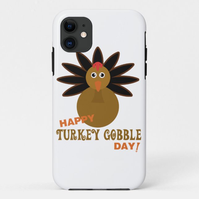 Happy Turkey Gobble Day Erntedank Case-Mate iPhone Hülle (Rückseite)