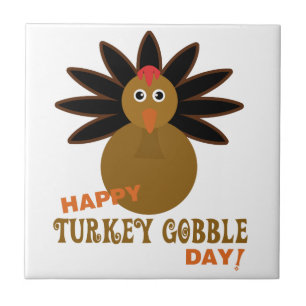 Happy Turkey Gobble Day Erntedank Fliese