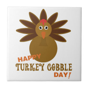 Happy Turkey Gobble Day Erntedank Fliese