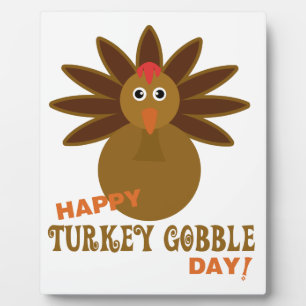 Happy Turkey Gobble Day Erntedank Fotoplatte