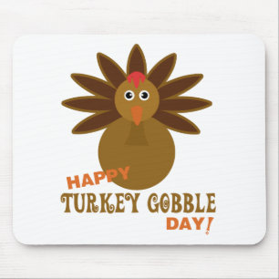 Happy Turkey Gobble Day Erntedank Mousepad