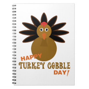 Happy Turkey Gobble Day Erntedank Notizblock