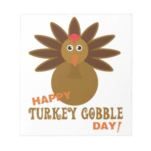 Happy Turkey Gobble Day Erntedank Notizblock