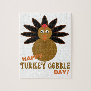 Happy Turkey Gobble Day Erntedank Puzzle