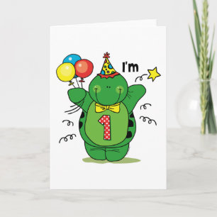 Happy Turtle 1. Geburtstag Karte