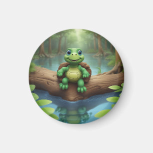 Happy Turtle Birthday Magnet