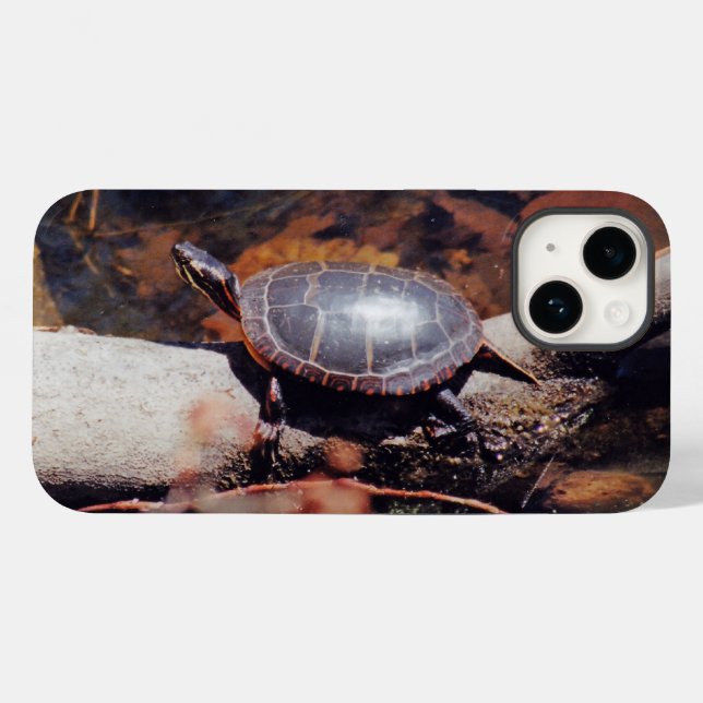 Happy Turtle Case-Mate iPhone Hülle (Rückseite (Horizontal))