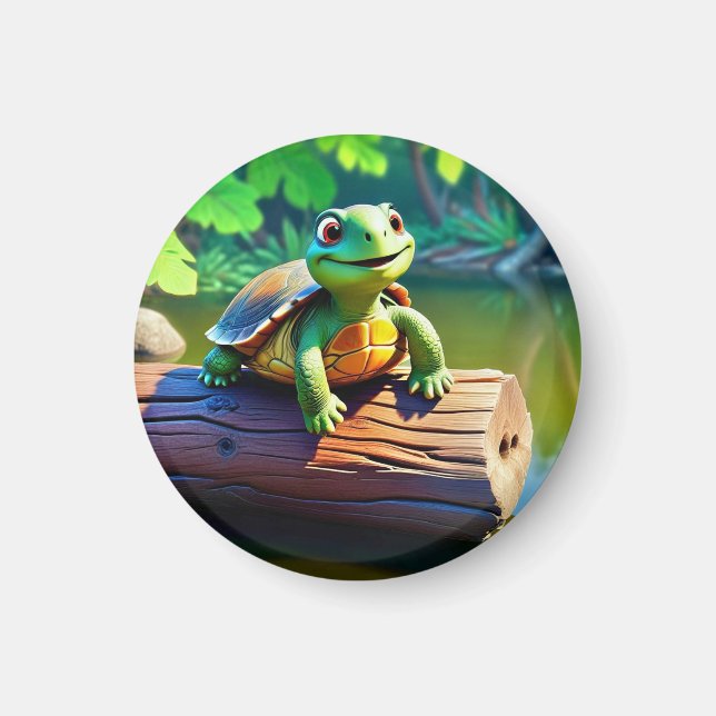 Happy Turtle Magnet (Vorne)