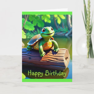 Happy Turtle Medium Geburtstagkarte Karte