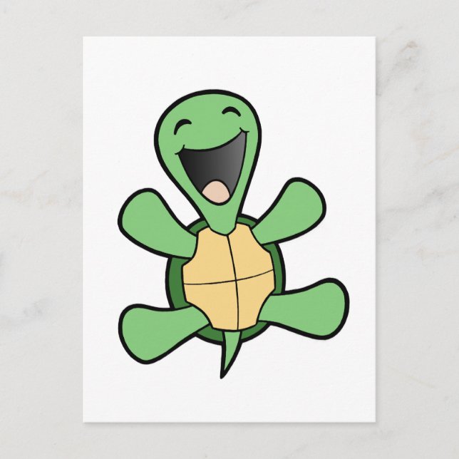 Happy Turtle Postkarte (Vorderseite)
