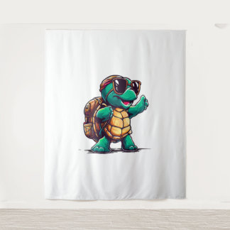 Happy Turtle zurück zur Schulzeit Wandteppich