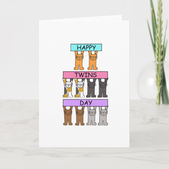 Happy Twins Day 18. Dezember Karte (Vorderseite)
