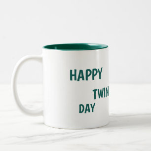 Happy Twins Day Zweifarbige Tasse