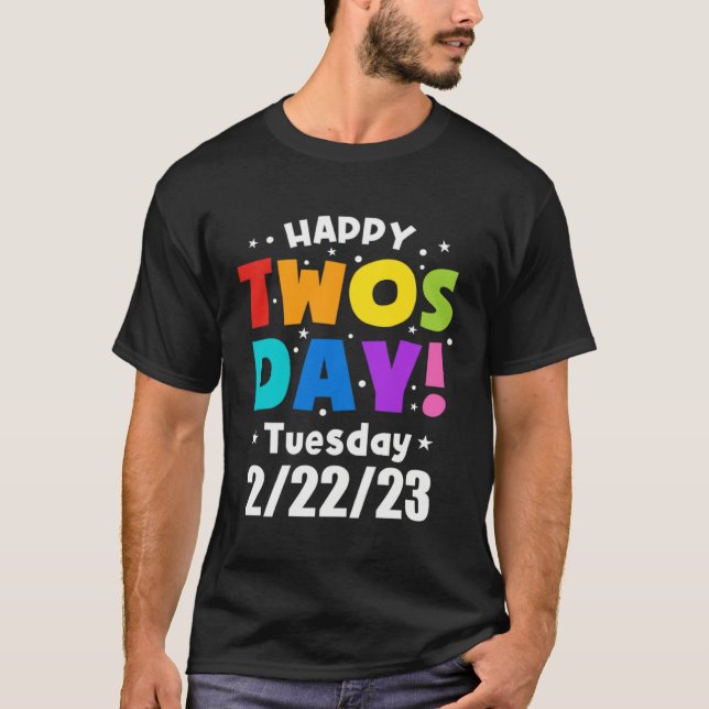 Happy Twosday 2023 Shirt Pink Leopard Twos Day 222 (Vorderseite)