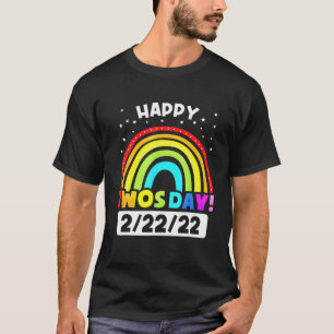 Happy Twosday Dienstag 2022 Regenbogen 2. Februar T-Shirt