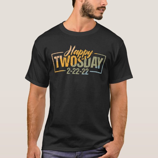 Happy Twosday Funny Math Teacher T-Shirt (Vorderseite)
