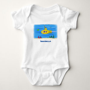 Happy U-Boot-Cartoon Baby Strampler