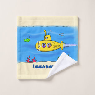 Happy U-Boot-Cartoon Badhandtuch Set