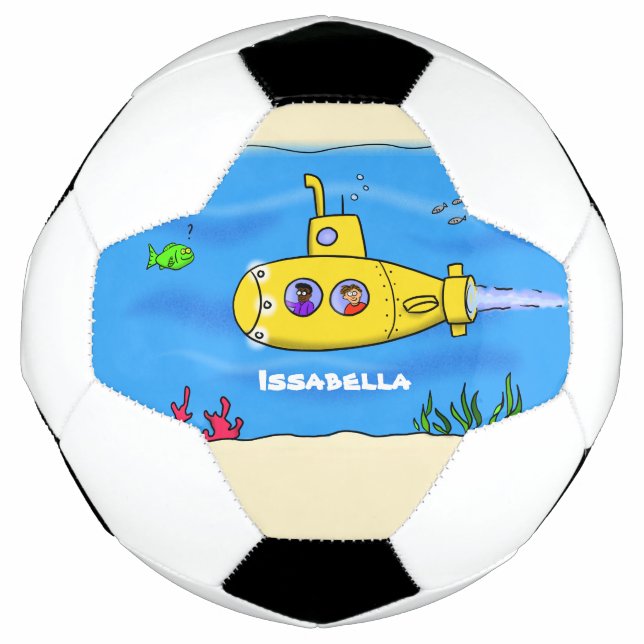 Happy U-Boot-Cartoon Fußball (Vorderseite)