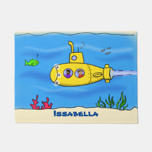 Happy U-Boot-Cartoon Fußmatte