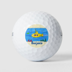 Happy U-Boot-Cartoon Golfball
