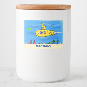 Happy U-Boot-Cartoon Lebensmitteletikett