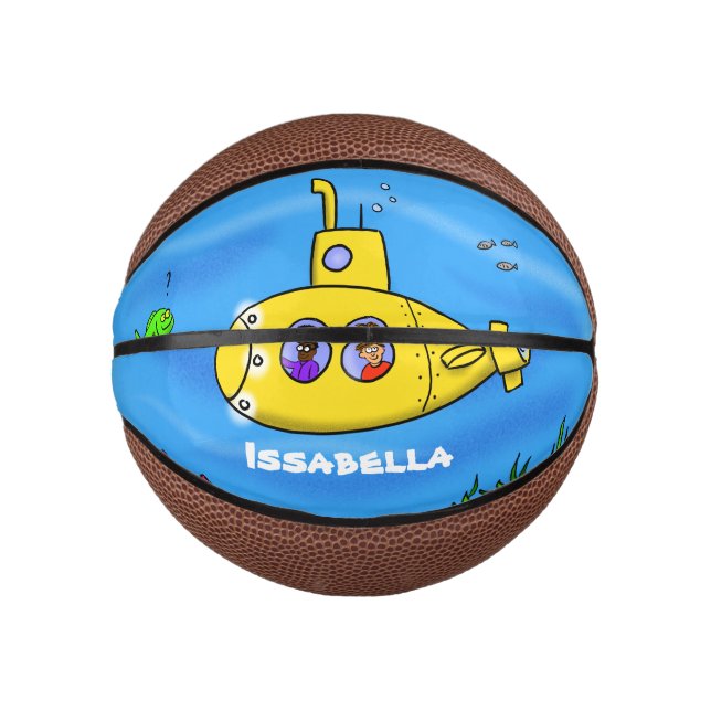 Happy U-Boot-Cartoon Mini Basketball (Vorderseite)